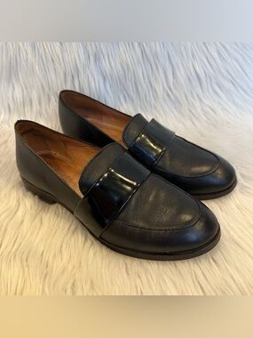 Madewell Black Leather Penny Loafers - Women's